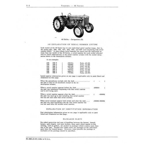 40 Series Parts Manual